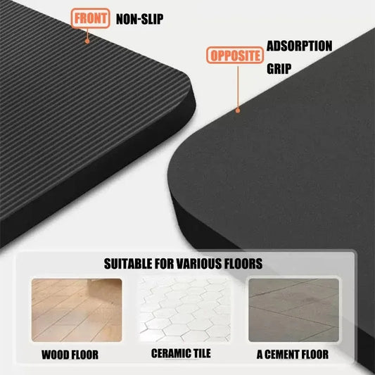 15mm Thick NBR Yoga Mat – Extra Cushion, Anti-Slip, Full-Body Support for Home Workouts