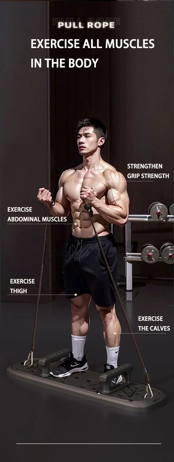 Foldable Multifunction Push-Up Training Board – 9-in-1 System for Chest, Shoulders, Triceps & Core