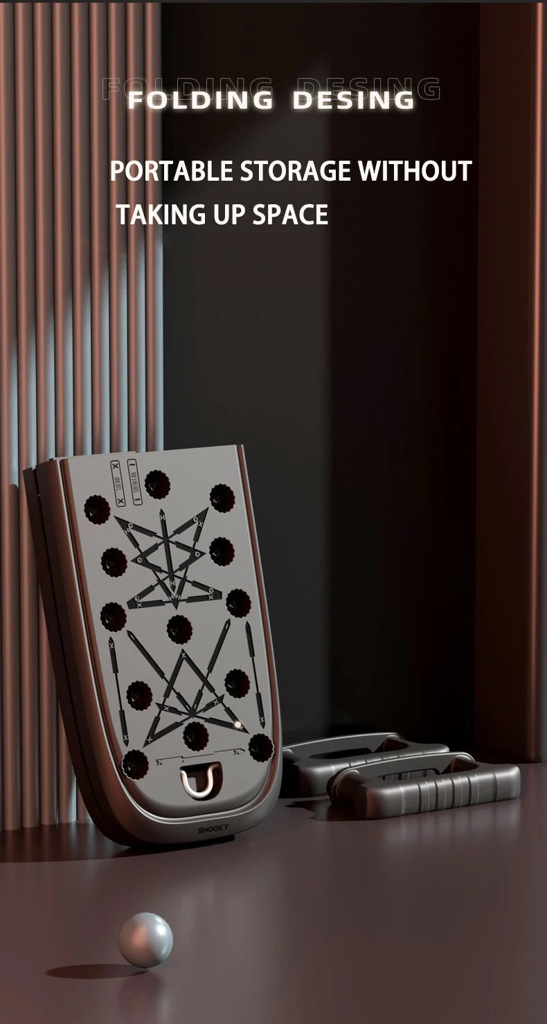 Foldable Multifunction Push-Up Training Board – 9-in-1 System for Chest, Shoulders, Triceps & Core