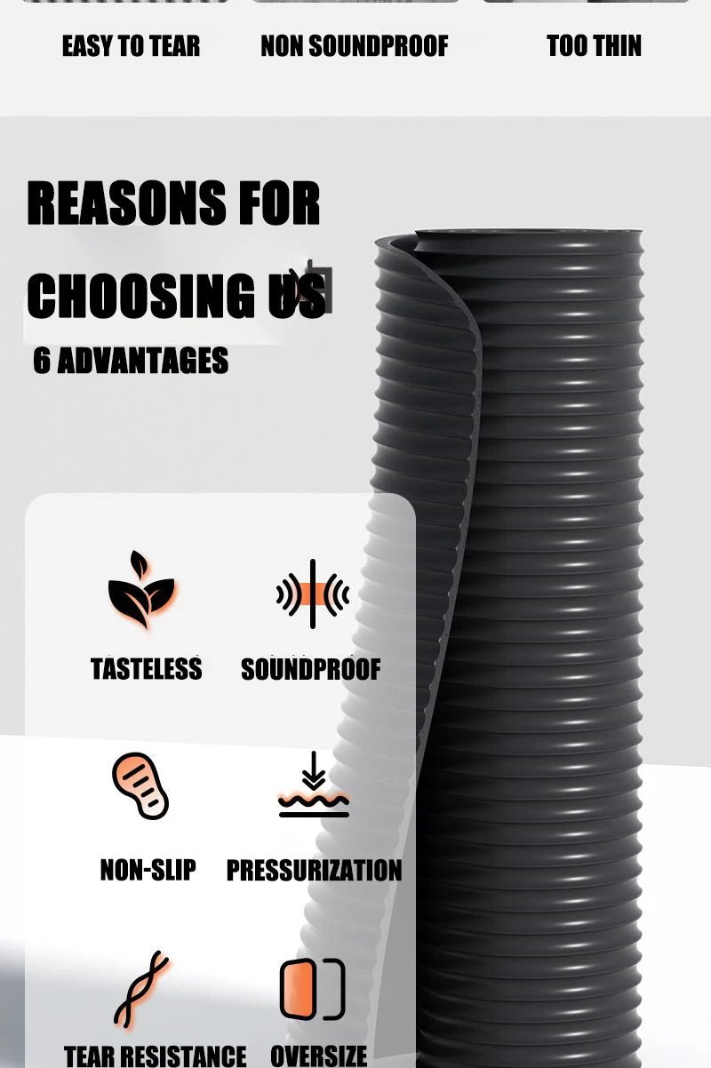 15mm Thick NBR Yoga Mat – Extra Cushion, Anti-Slip, Full-Body Support for Home Workouts