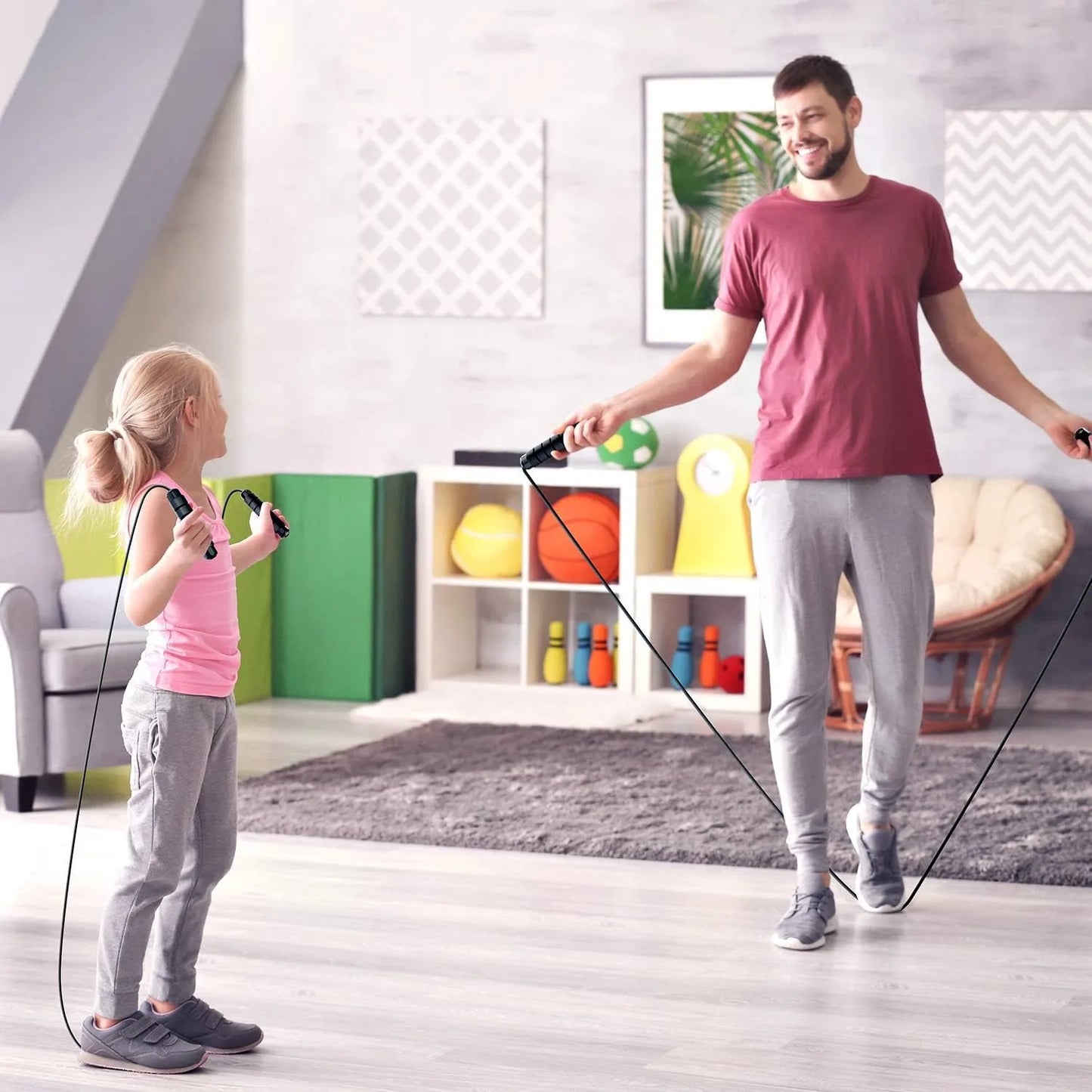 Adjustable Steel Wire Jump Rope – Tangle-Free, Speed & Endurance Trainer