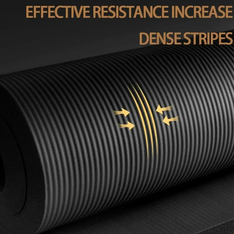 15mm Thick NBR Yoga Mat – Extra Cushion, Anti-Slip, Full-Body Support for Home Workouts